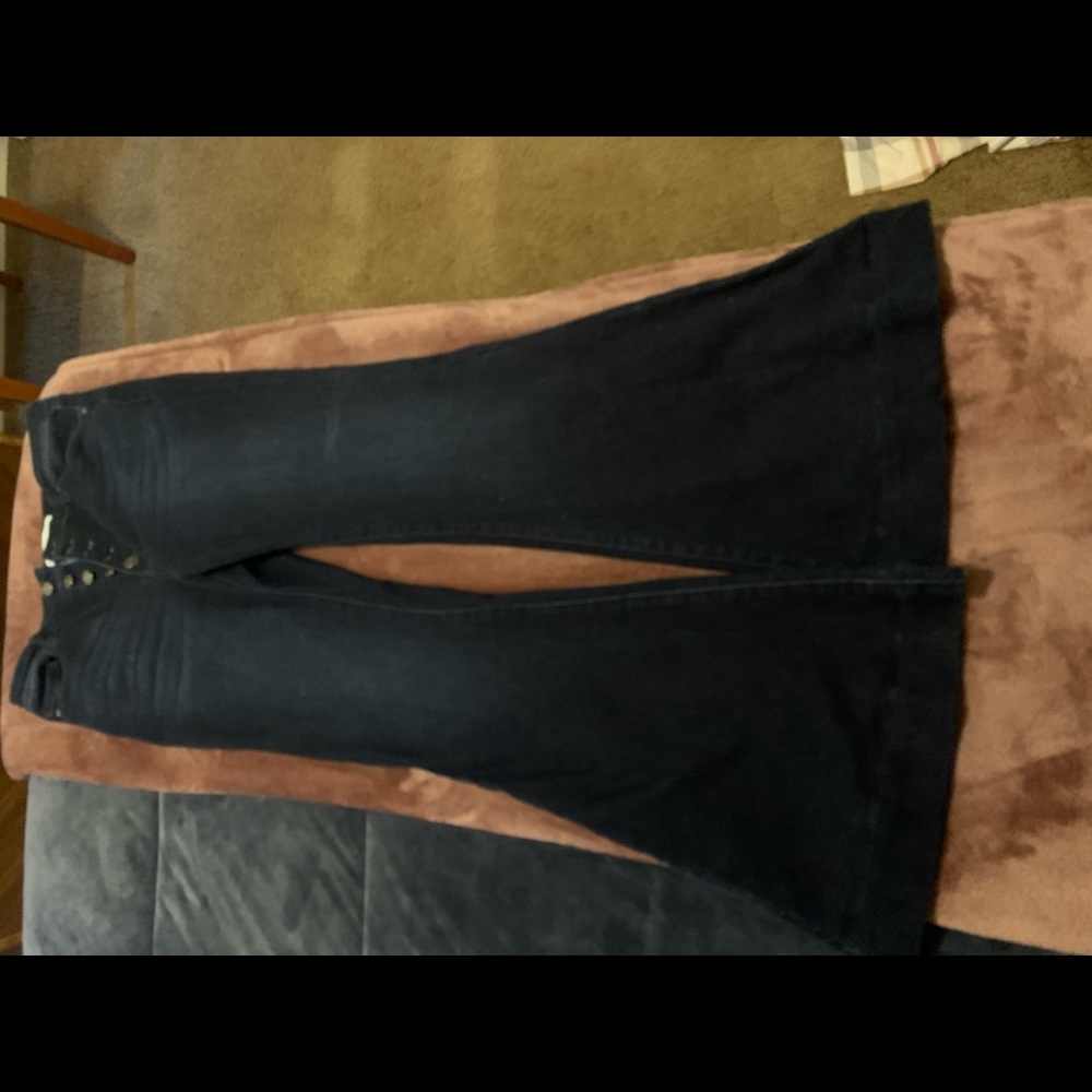 Kancan bell bottom dark wash